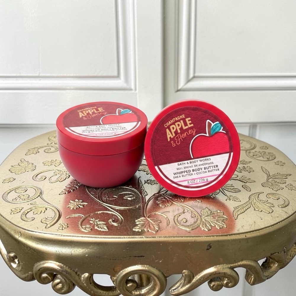 Bath & Body Works Champagne Apple & Honey Whipped Body Butter - Red